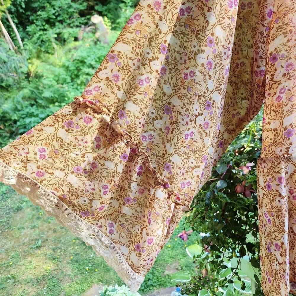 Bloomfield Floral Lace Trim Kimono Cardigan – Size M - Picture 3 of 6